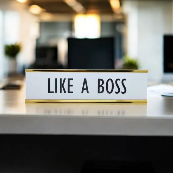 Like A Boss Desktop Plaque Paperweight - Picture 1 of 5